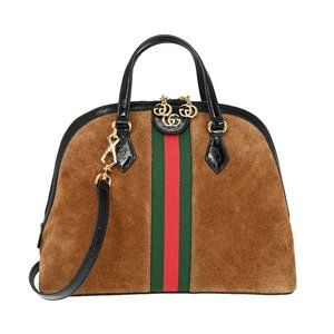 Gucci 524533 Ophidia Suede Top Handle Satchel Bag